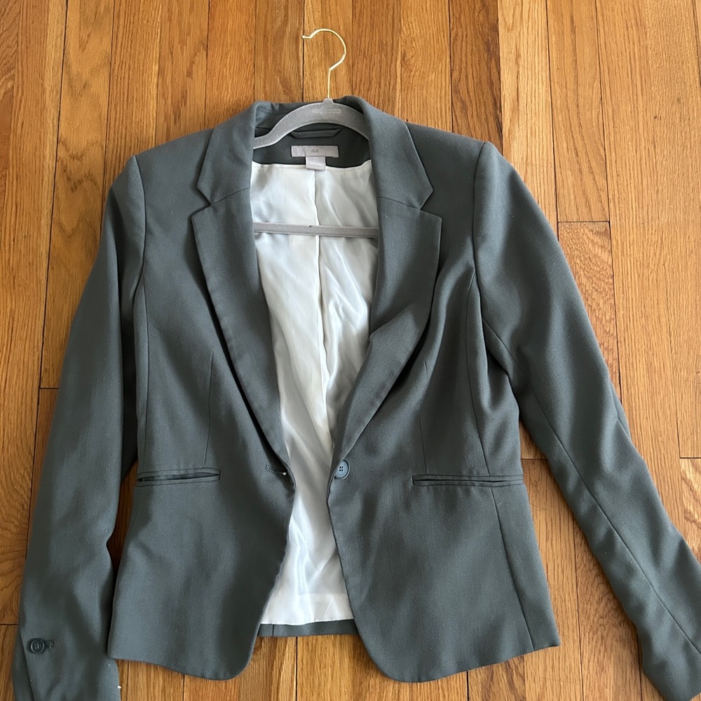 Women's Green/Gray H&M Blazer size s